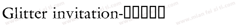 Glitter invitation字体转换